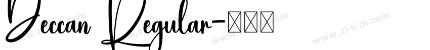 Deccan Regular字体转换